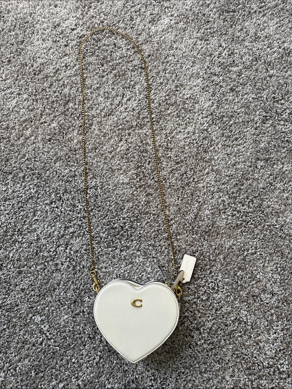 Coach Heart Bag with Detachable Gold Chain